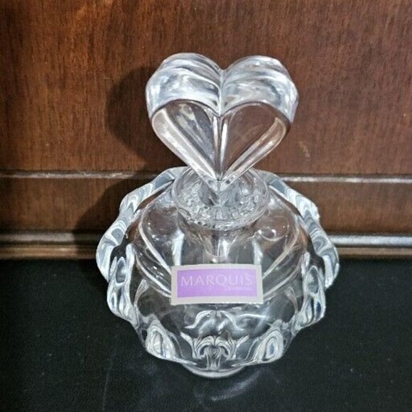 Waterford Sweet Memory Perfume Bottle 4.5" Marquis Crystal heart romantic chic - Picture 2 of 5